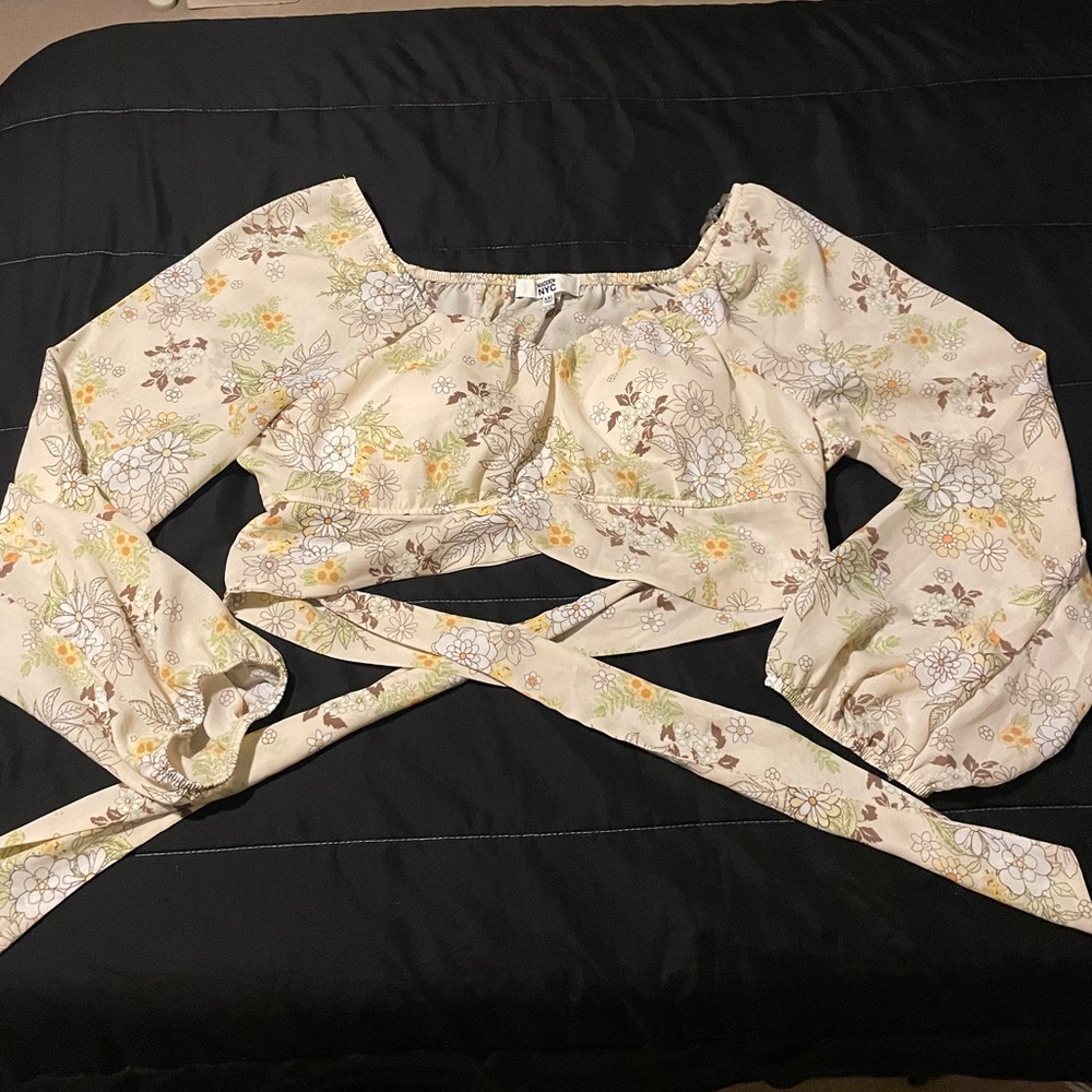 MADDEN NYC cute crop top that ties around in the back :)